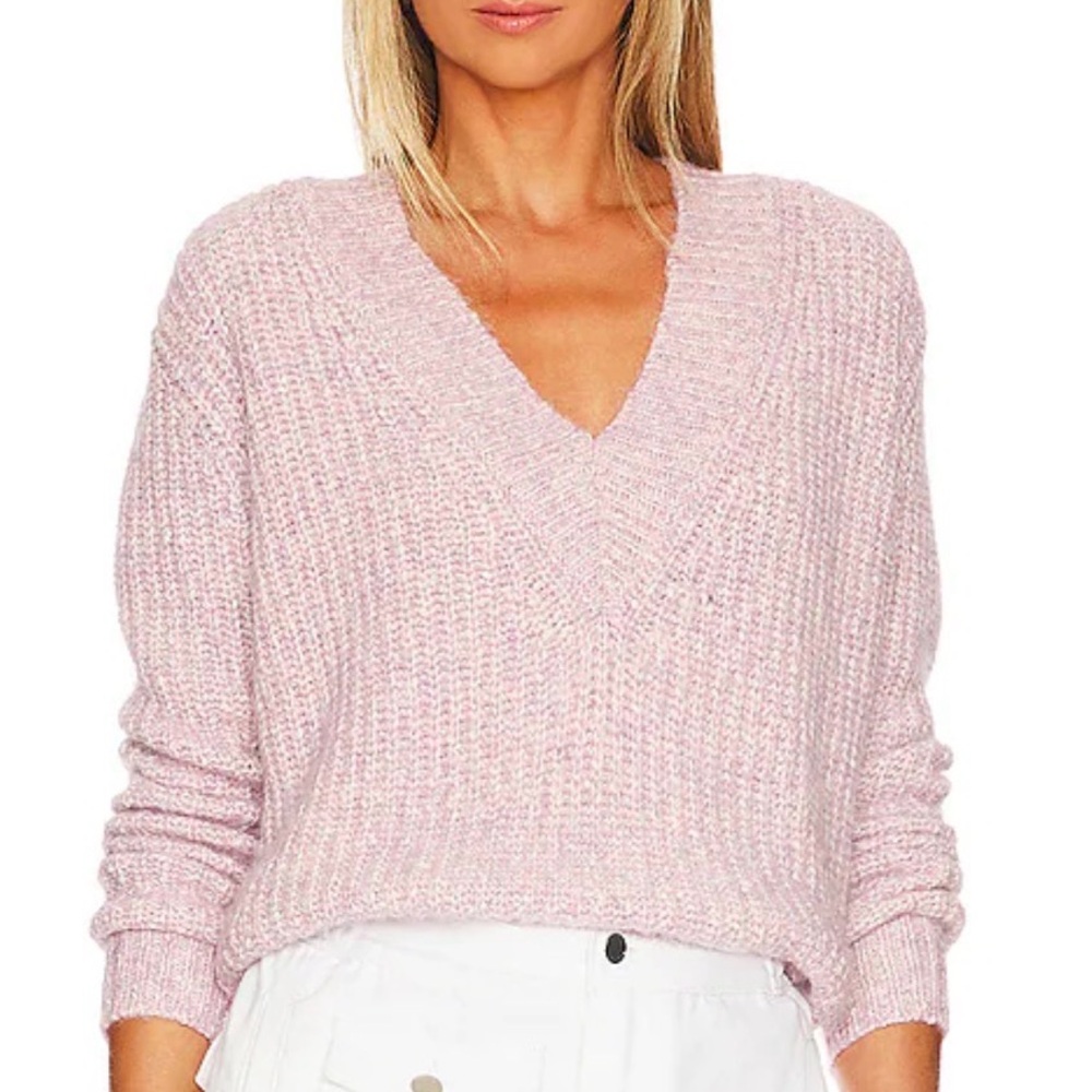 Autumn Cashmere tweedy shaker Lilac Sweater